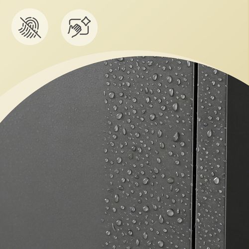 Armoire De Bureau à 2 Portes, Verrouillable, En Acier, Pour Bureau, Salon, Noir