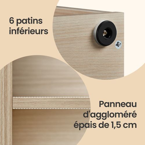 Banc à Chaussures Avec Assise Rembourrée, Étagères Réglables, 12 Compartiments, Beige