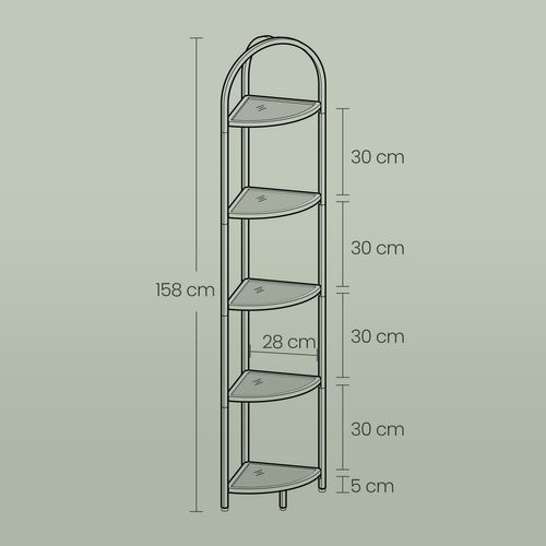 Étagère D’angle à 5 Niveaux, Étagère De Salle De Bain, Verre Trempé, Style Moderne, Doré