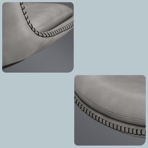 Tabourets De Bar, Ensemble De 2, Pivotants, Hauteur Réglable, Avec Dossier Et Repose-pieds, Gris