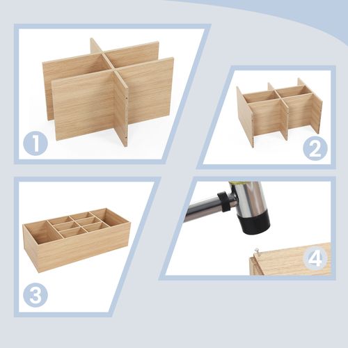 Banc à Chaussures, Avec Coussin, Siège Rembourré, 10 Compartiments, Étagères Réglables, Chêne