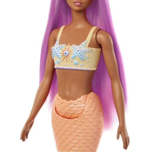 Barbie Sirène Poupée Cheveux Roses 18 Cm Avec Accessoires Coiffure - HRR00