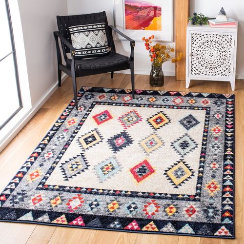 Tapis Adirondack 122 X 183 Cm Boho Tribal Samantha Gris