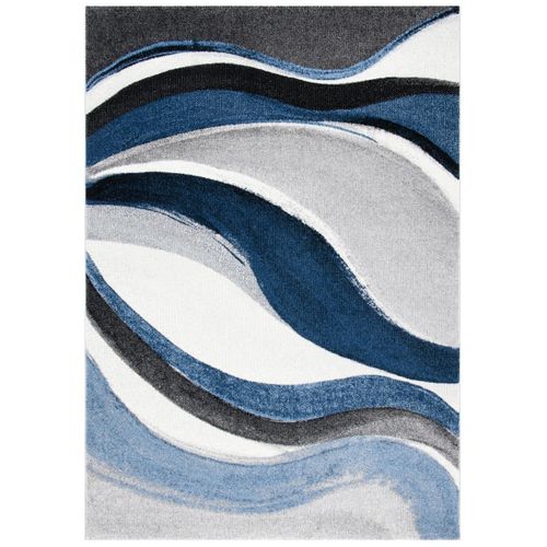 Tapis Hollywood 79 X 152 Cm Contemporain Deep Gris / Bleu