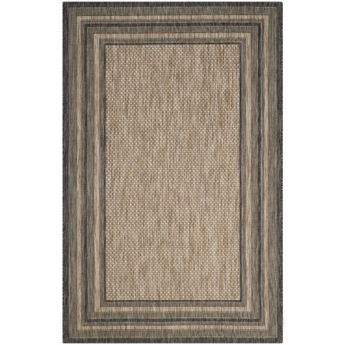 Tapis Cour 235 X 305 Cm Geometrique Anwen Naturel / Noir
