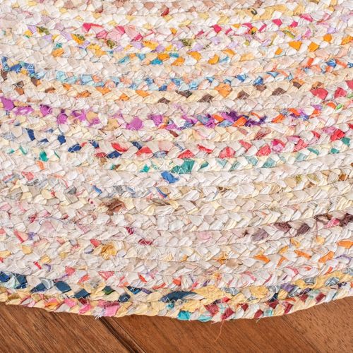 Tapis Rond Braided 213 X 213 Cm Boheme Halcyon Ivoire / Multi