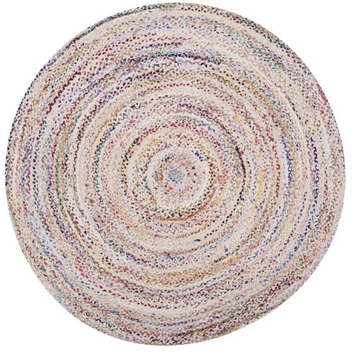 Tapis Rond Braided 213 X 213 Cm Boheme Halcyon Ivoire / Multi