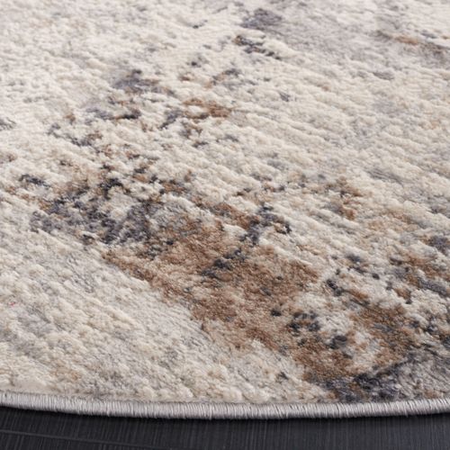 Tapis Amelia 201 X 201 Cm Abstrait Moderne Delyth Ivoire / Gris