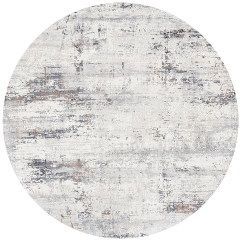 Tapis Amelia 201 X 201 Cm Abstrait Moderne Delyth Ivoire / Gris