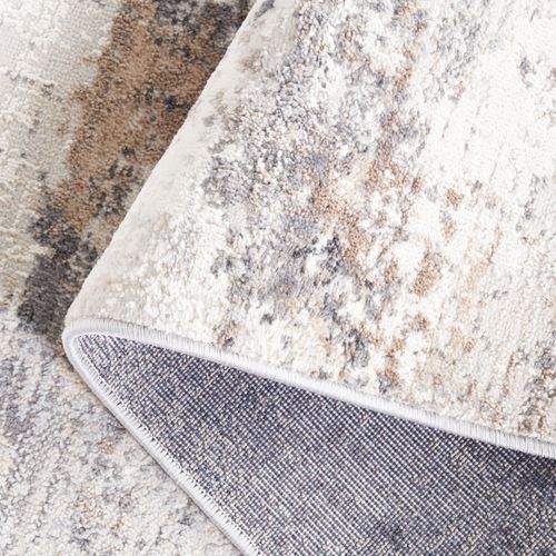 Tapis Amelia 201 X 201 Cm Abstrait Moderne Delyth Ivoire / Gris