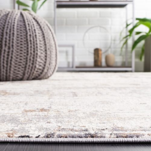 Tapis Amelia 201 X 201 Cm Abstrait Moderne Delyth Ivoire / Gris