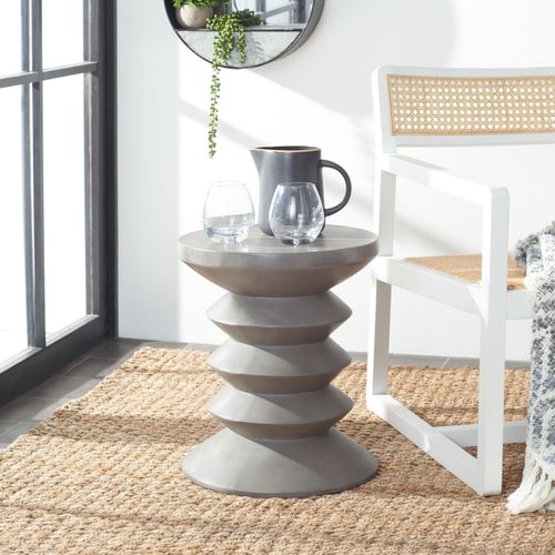 Table D'appoint Pour L'exterieur Benaya Gris Fonce Beton 38 X 38 X 45 Cm