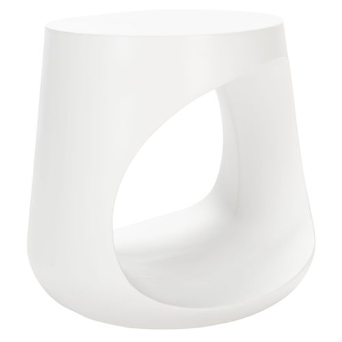 Table D'appoint Pour L'exterieur Vikki Ivoire Beton 45 X 45 X 45 Cm