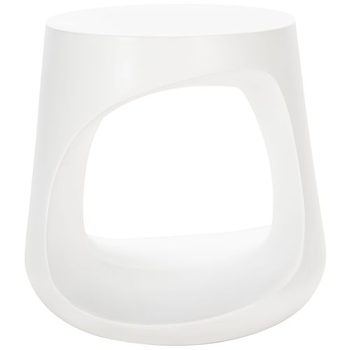 Table D'appoint Pour L'exterieur Vikki Ivoire Beton 45 X 45 X 45 Cm