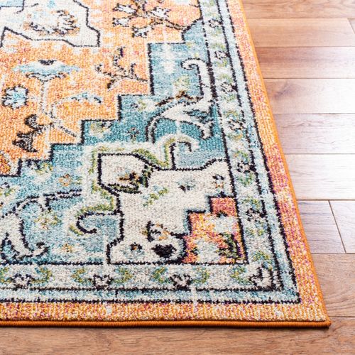 Tapis Madison 91 X 152 Cm Bohème Malaya Orange / Teal