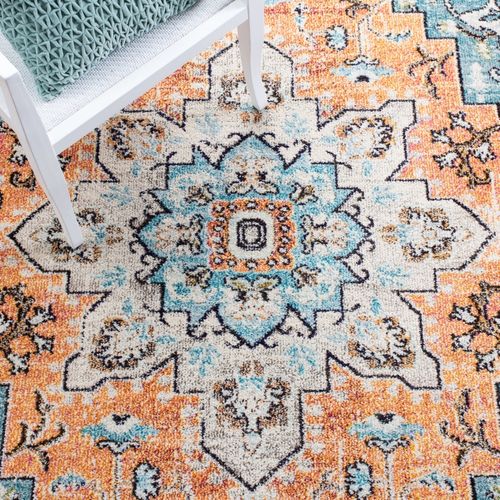 Tapis Madison 91 X 152 Cm Bohème Malaya Orange / Teal