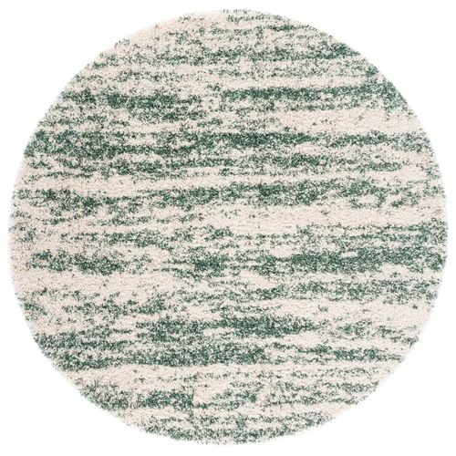 Tapis Rond Hudson Shag 213 X 213 Cm Shag Vida Ivoire / Vert