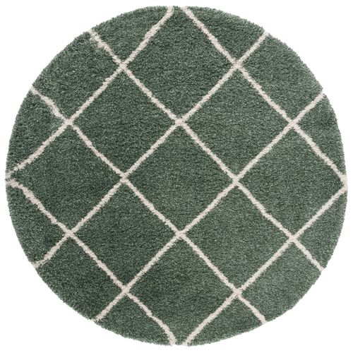 Tapis Rond Hudson Shag 213 X 213 Cm Shag Myla Vert / Ivoire