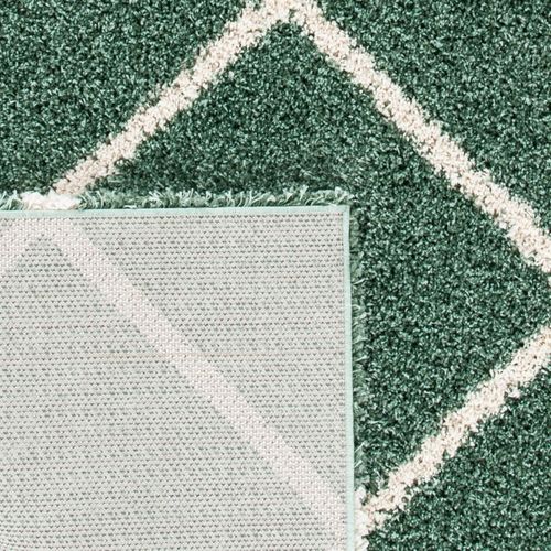 Tapis Hudson Shag 213 X 213 Cm Shag Myla Vert / Ivoire