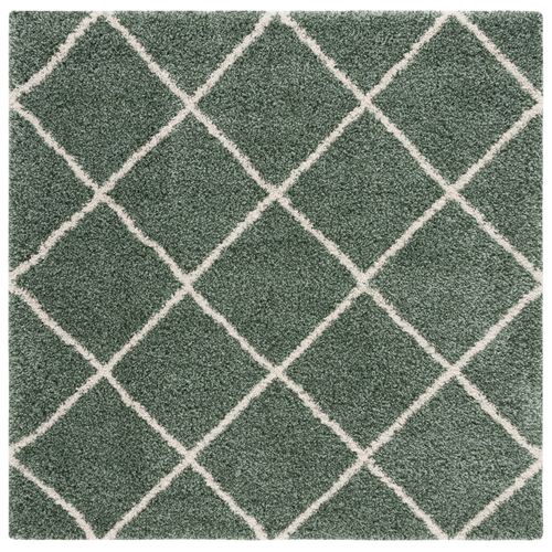 Tapis Hudson Shag 213 X 213 Cm Shag Myla Vert / Ivoire