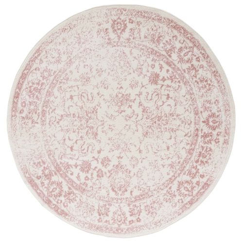 Tapis Adirondack 122 X 122 Cm Vintage Patiné Lucinda Ivory / Rose