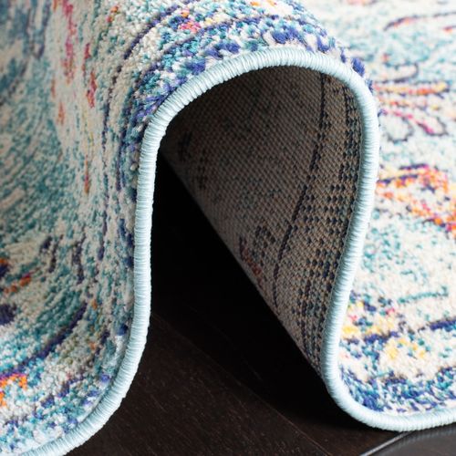 Tapis Madison 122 X 122 Cm Transitional Maia Bleu Marine / Bleu