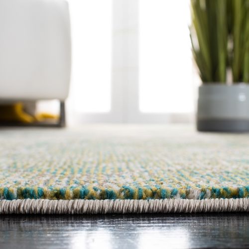 Tapis Madison 152 X 152 Cm Contemporain Alethea Vert / Ivoire