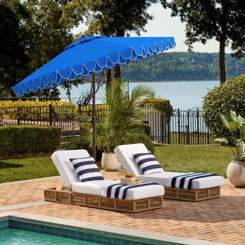 Parasol Littoral Valance Bleu Metal 255 X 255 X 250