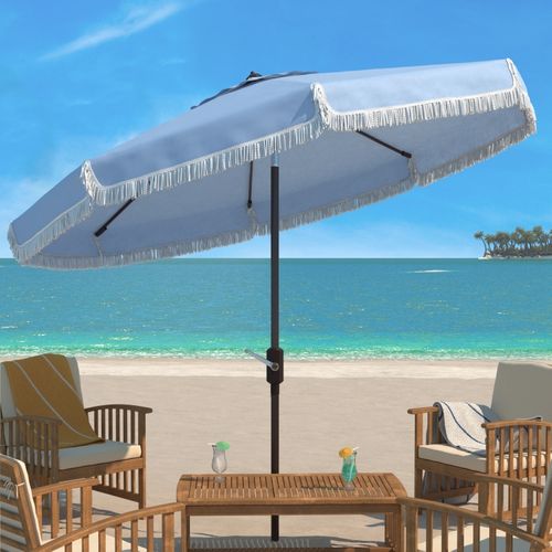 Parasol Fabia Bleu /blanc Metal 56 X 256 X 251cm