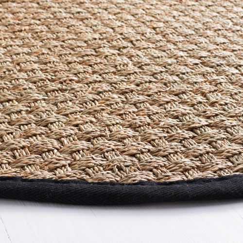 Tapis Rond Natural Fiber 152 X 152 Cm Fibre Naturelle Roselyn Naturel/noir