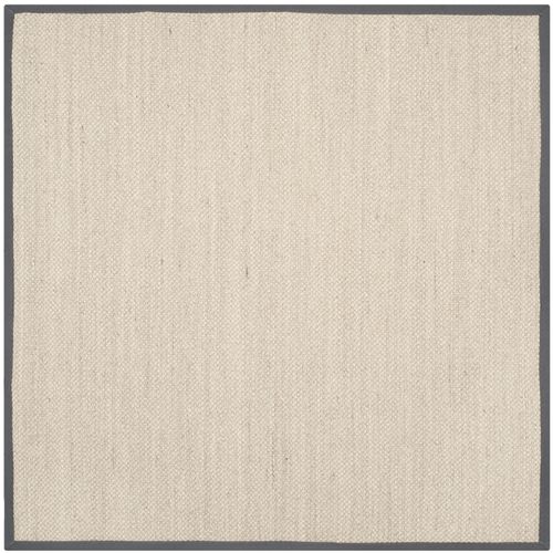 Tapis Natural Fiber 122 X 122 Cm Fibre Naturelle Cass Marble / Dark Grey