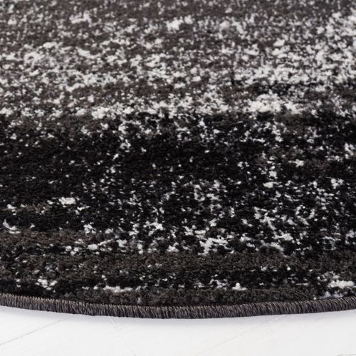 Tapis Adirondack 91 X 91 Cm Abstrait Moderne Angelyna Argent / Noir