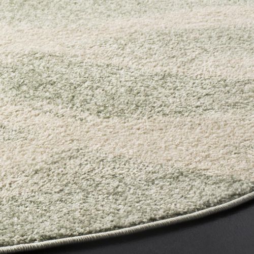 Tapis Adirondack 91 X 91 Cm Vague Moderne En Détresse Leocadia Sauge / Crème