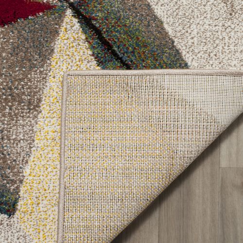 Tapis Porcello 69 X 122 Cm Abstrait Moderne Declan Gris Clair / Orange