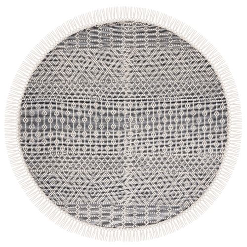 Tapis Rond Natura 183 X 183 Cm Bohemien Ainsley Ivoire