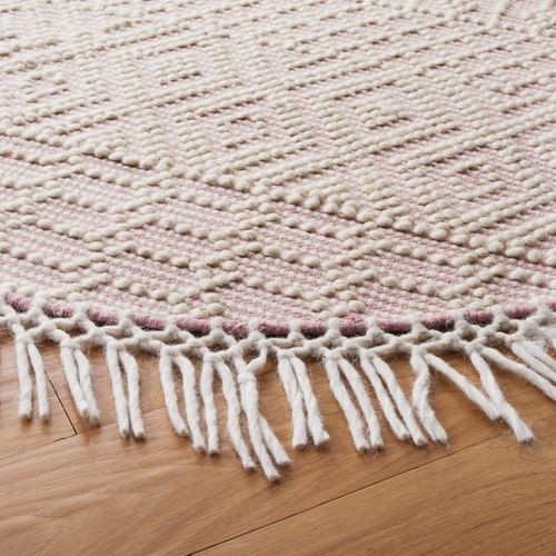 Tapis Rond Natura 183 X 183 Cm Bohemien Ivory Ivoire / Rose