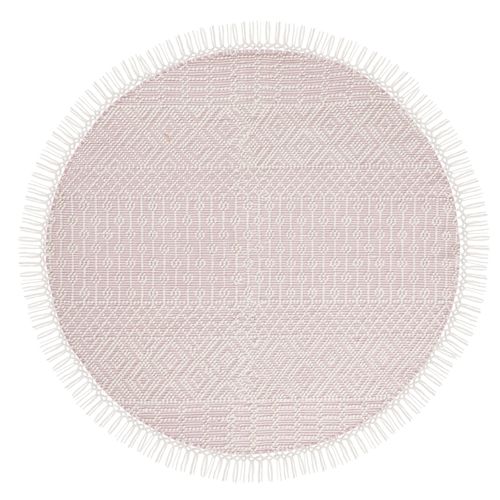 Tapis Rond Natura 183 X 183 Cm Bohemien Ivory Ivoire / Rose