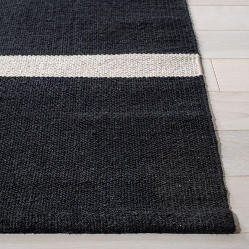 Tapis Montauk 122 X 183 Cm Bohème Zane Noir / Ivoire