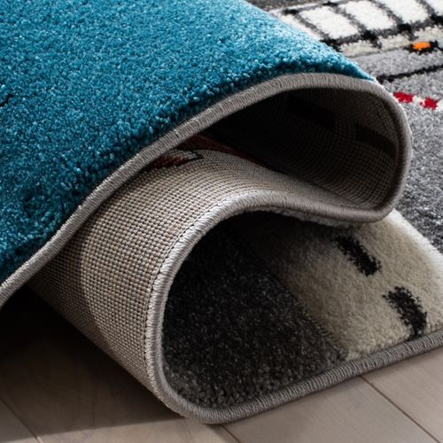 Tapis Carousel 201 X 274 Cm Contemporain Leila Gris / Ivoire