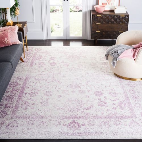 Tapis Adirondack 235 X 305 Cm Geometrique Zelia Violet / Ivoire