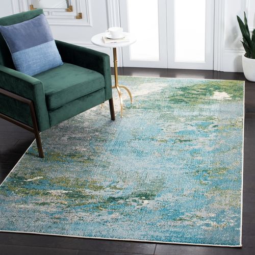 Tapis Madison 183 X 274 Cm Contemporain Seren Vert / Bleu
