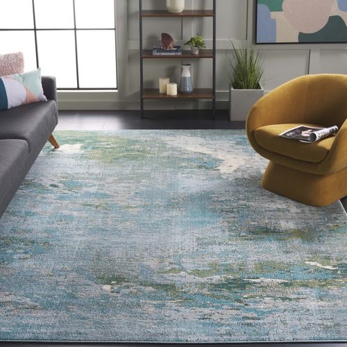 Tapis Madison 236 X 305 Cm Contemporary Seren Vert / Bleu