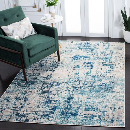 Tapis Madison 122 X 183 Cm De Transition Odaline Ivoire / Bleu