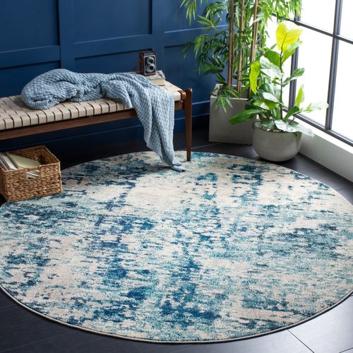 Tapis Madison 201 X 201 Cm Contemporain Odaline Bleu