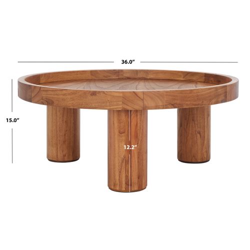 Tables Basses Meek Neutre Bois Bayur 91 X 91 X 38 Cm