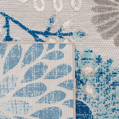 Tapis Cabana 61 X 183 Cm Moderne Evelina Gris / Bleu