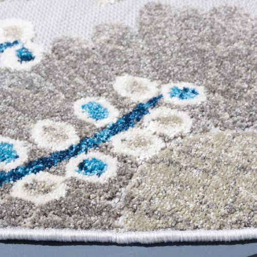 Tapis Cabana 122 X 122 Cm Moderne Evelina Gris / Bleu