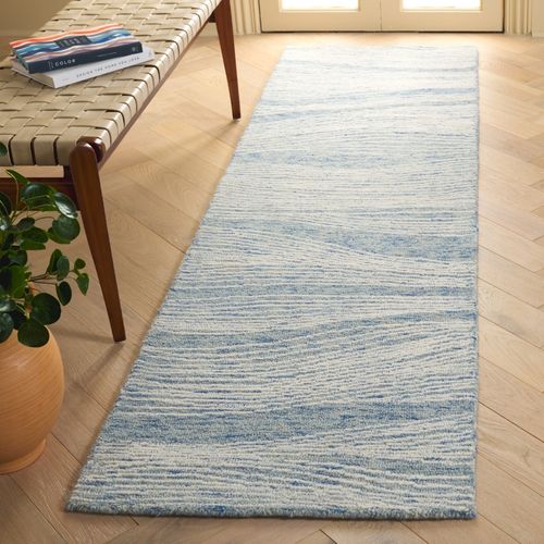 Tapis Metro 69 X 244 Cm Moderne Contemporain Lennon Bleu
