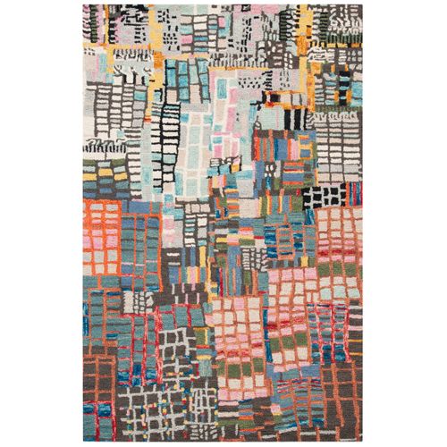 Tapis Aspen 61 X 91 Cm Tribal Maren Ivoire / Noir