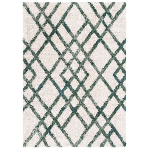 Tapis Berber Shag 183 X 274 Cm Shag Myra Ivory / Green